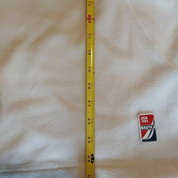 Vintage Nautica Spell Out Fleece Sweater Size S USA 1/4 Zip Pullover - Picture 7 of 9
